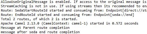 apache camel seda component output