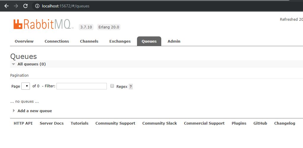 RabbitMQ Console queues