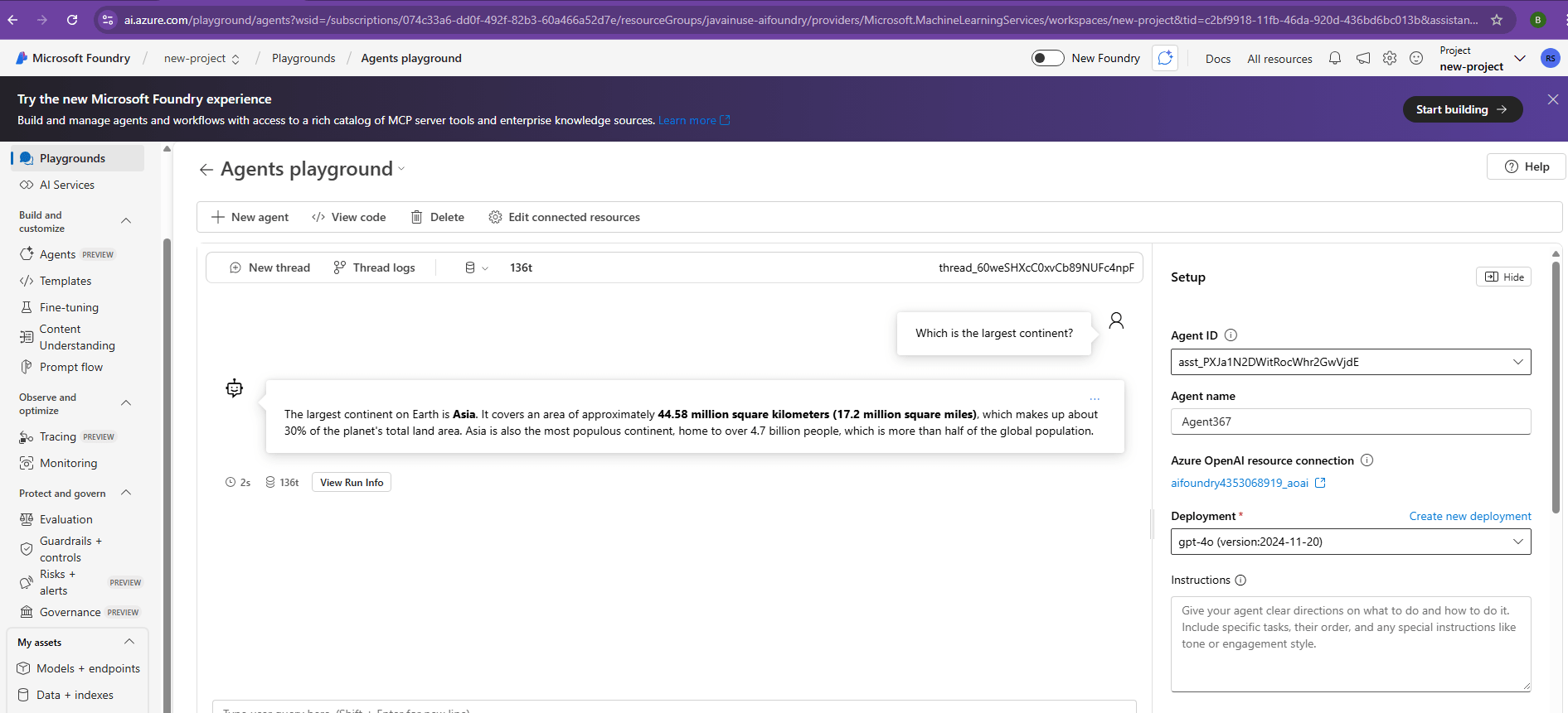 Declarative Azure AI Agent