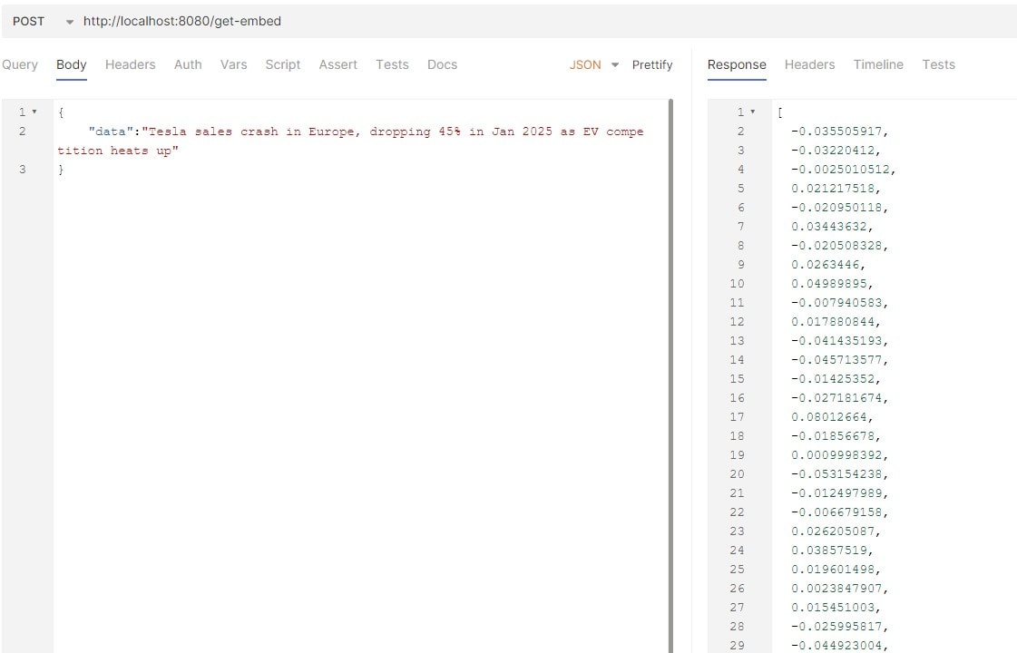 Spring Boot + OpenaAI + Elasticsearch + Embeddings
