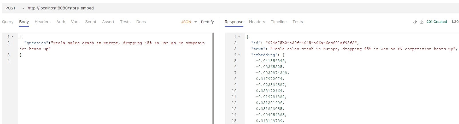 Spring Boot + OpenaAI + Elasticsearch + Embeddings