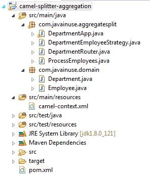 Apache Camel EIP - Splitter and Aggregator pattern tutorial