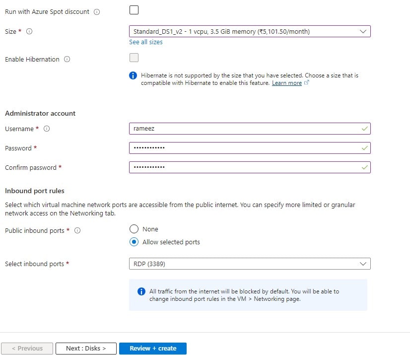 Spring Boot Azure VM