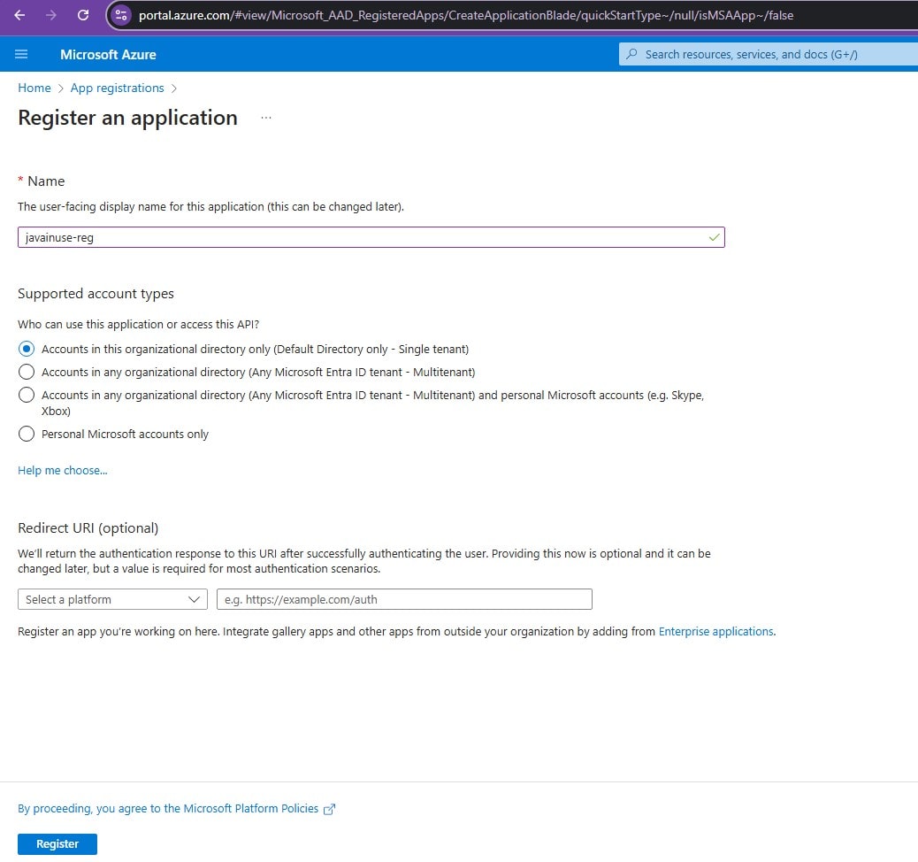 Secure Spring Boot Azure Web Application with Managed Identity Authentication