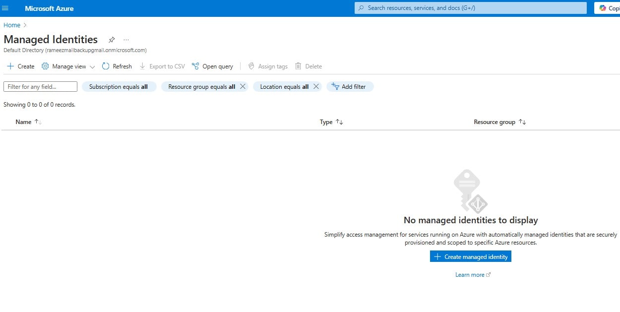 Secure Spring Boot Azure Web Application with Managed Identity Authentication