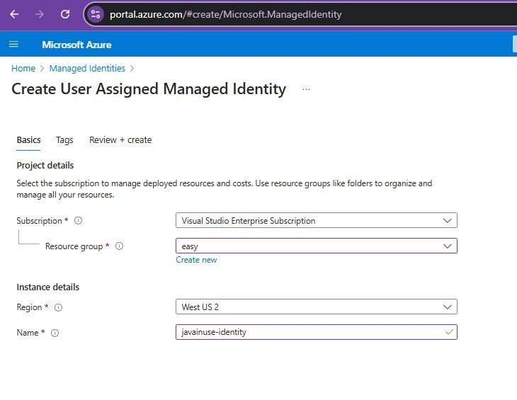 Secure Spring Boot Azure Web Application with Managed Identity Authentication