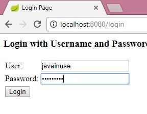 Spring Boot Form Security Login Hello World Example JavaInUse
