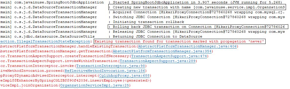 Transaction Propagation - NEVER Code