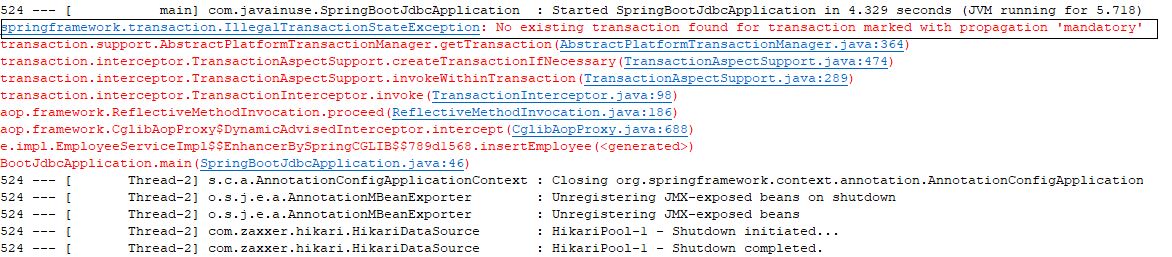 Transaction Propagation - MANDATORY Code