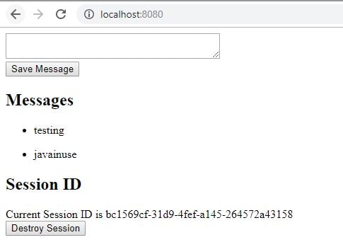 Spring Boot + Session Management + Redis