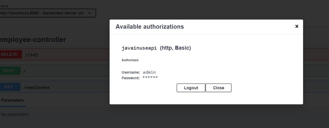 Spring Boot Swagger UI Security