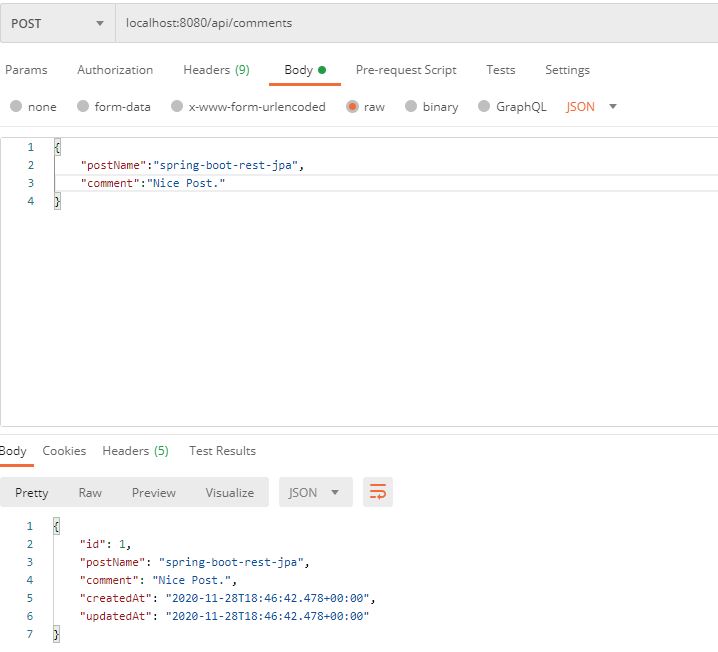 Spring Boot JPA Post