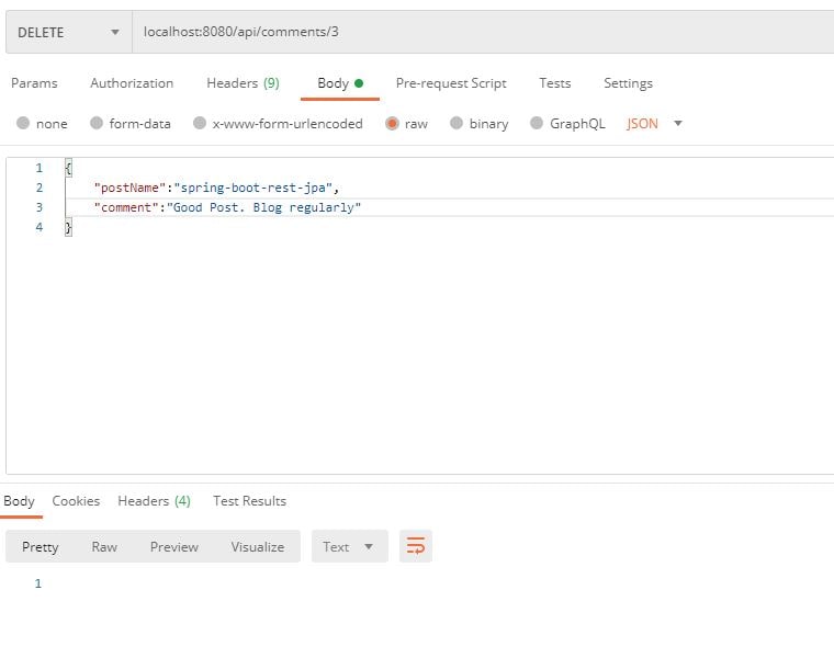Spring Boot JPA Delete