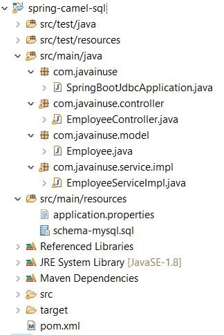Apache Camel Spring Boot SQL Component Maven