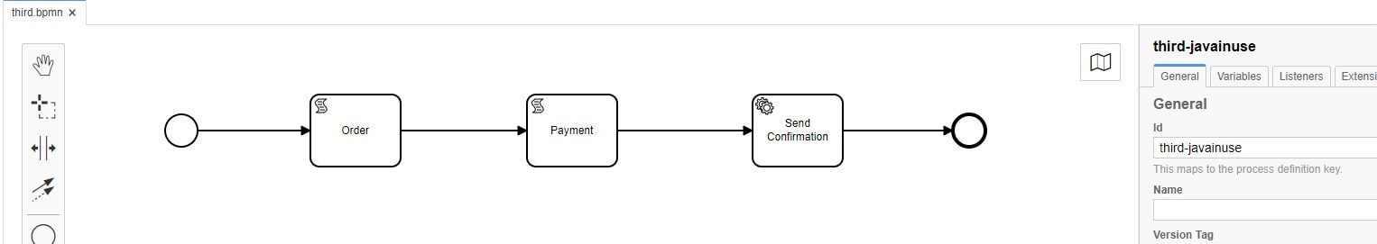 Spring Boot + Camunda BPMN Modeler Service Task