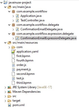 Spring Boot + Camunda BPMN Delegate Expression Service Task