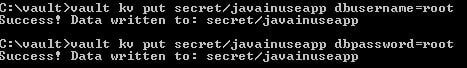 Hashicorp Vault Store Values