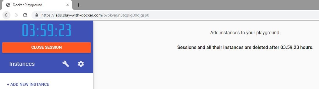 Play with docker session