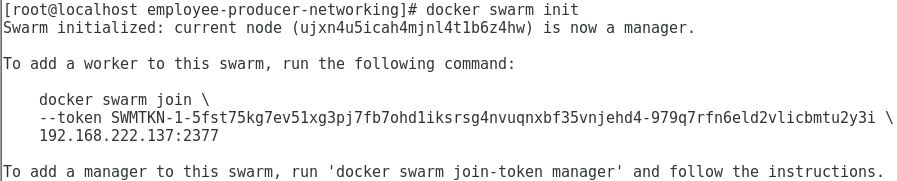Start Swarm init