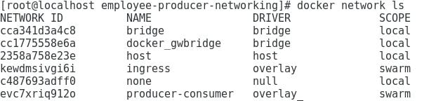 Docker network list