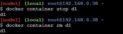 Play with docker stop and remove container