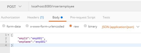Spring Boot Postman call