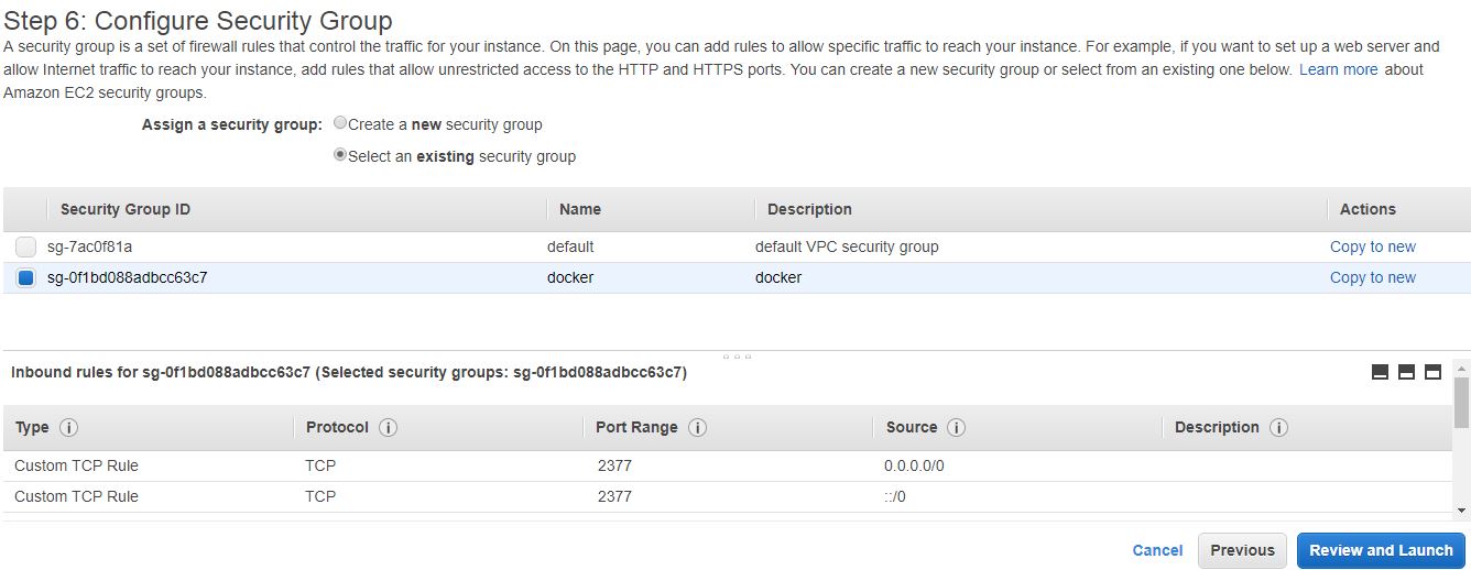 Amazon Linux Configure Security Group