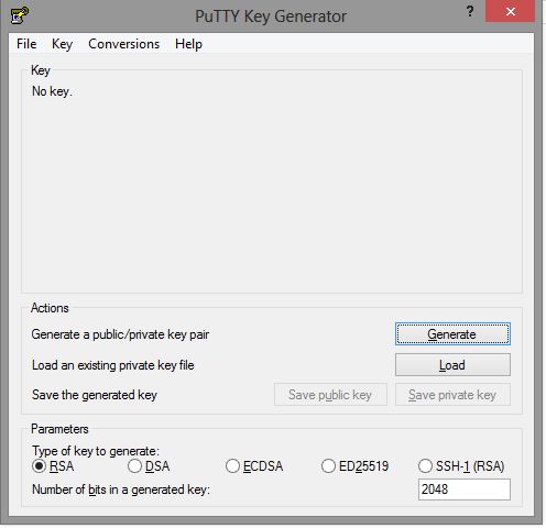 Open PuttyGen