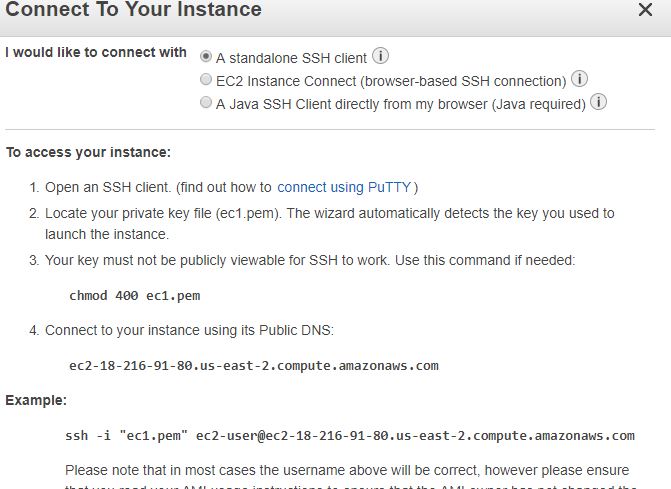 EC2 instance details