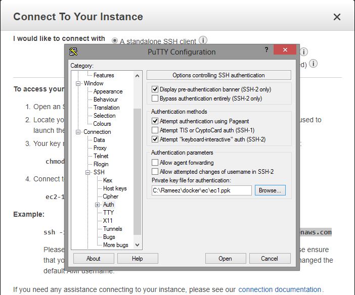 EC2 instance select key