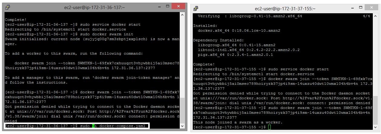 EC2 instance docker stack