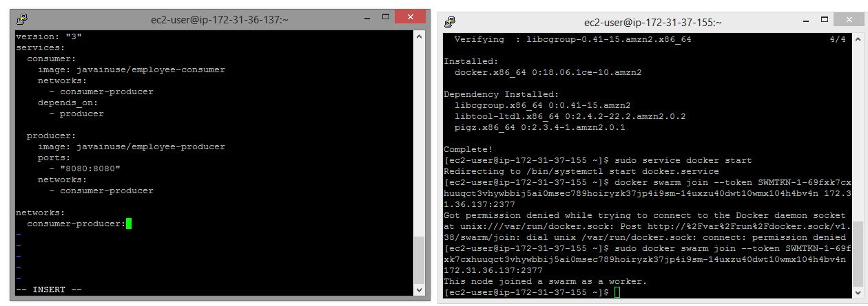 EC2 instance docker stack configuration