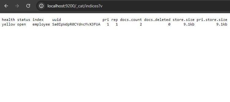 Spring Boot + Elasticsearch Create Index