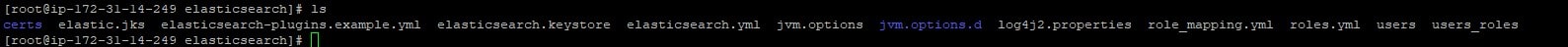 elasticsearch keystore list
