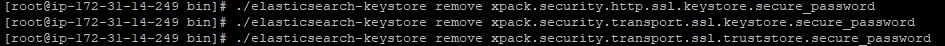 elasticsearch keystore remove