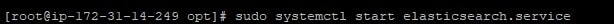 start the elasticsearch service RPM