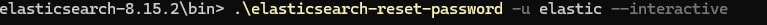 Elasticsearch reset password