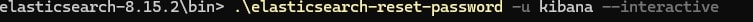 Kibana reset password