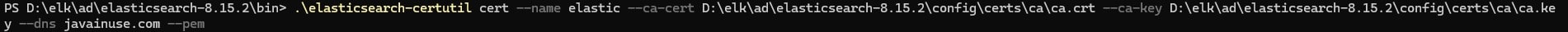 \elasticsearch-certutil cert --name elastic