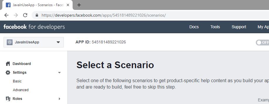 Facebook Developer JavaInUse Application
