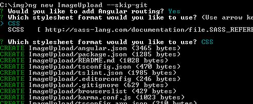 angular cli 8 new project