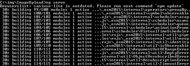 angular cli 8 start