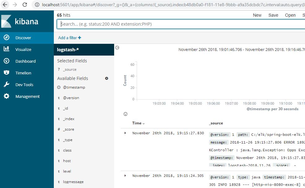 kibana discover