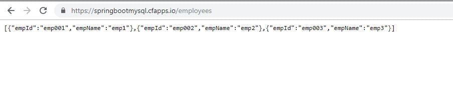 Spring Boot MySQL Output