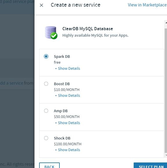 Cloud Foundry MySQL ClearDB