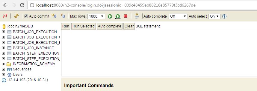 Spring Boot Batch Job Metadata