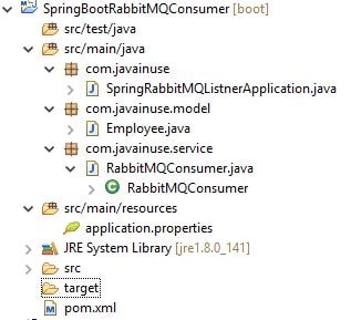 Spring Boot RabbitMQ Consume Message Simple Example JavaInUse