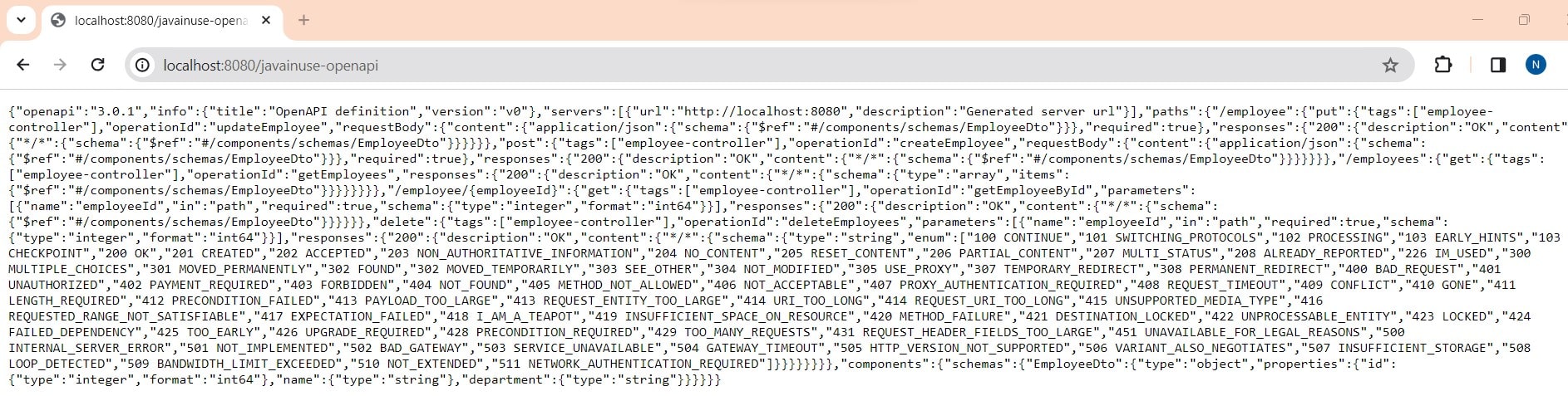 Spring Boot 3 OpenAPI specification